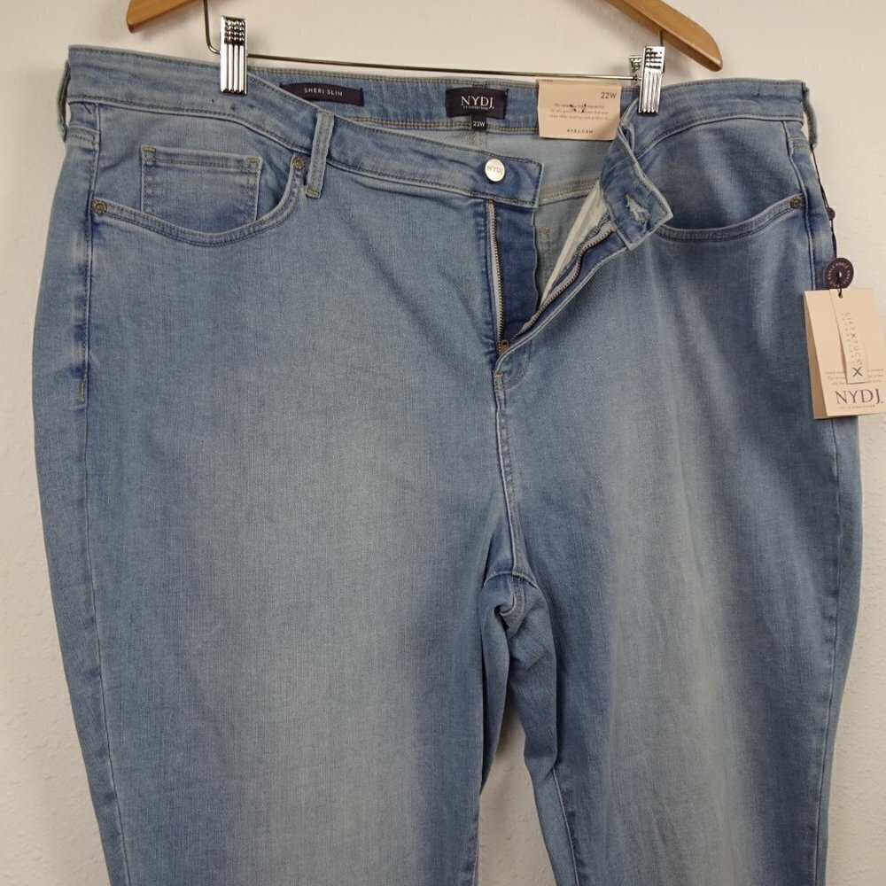 NYDJ Sheri Slim Ankle Jeans Women's Plus Size 22W Blue Stretch Denim - Picture 4 of 12
